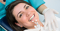 woman have dental bonding