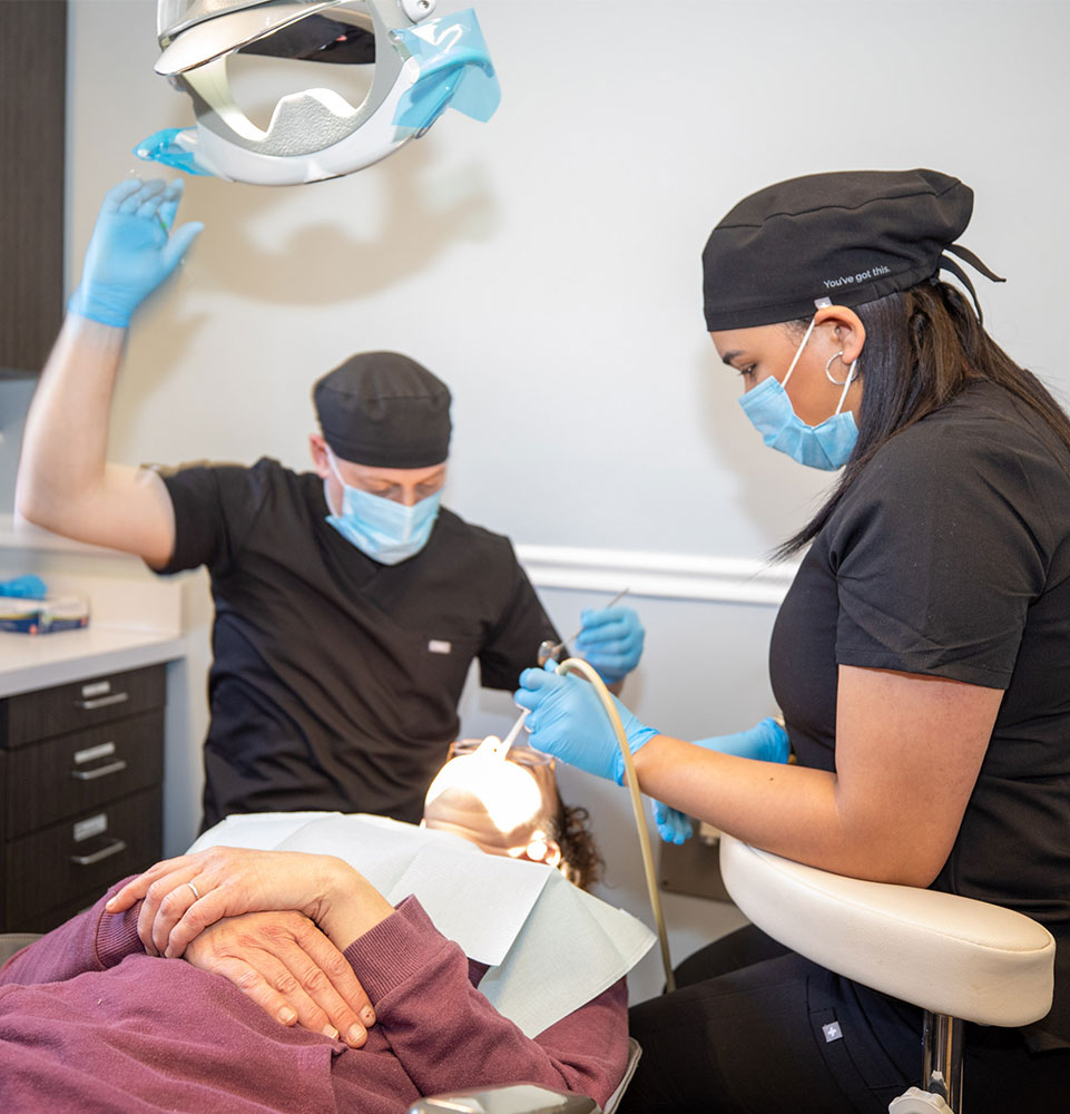 dental patient during procedure